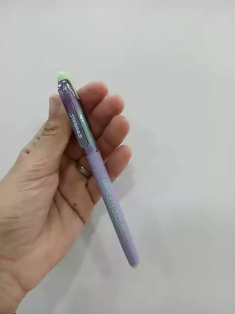 Lapicera roller tinta gel borrable-2G school-simball-violeta