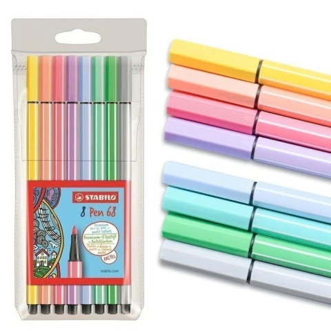 Pack de pen 68 Pastel Stabilo x8 - comprar online