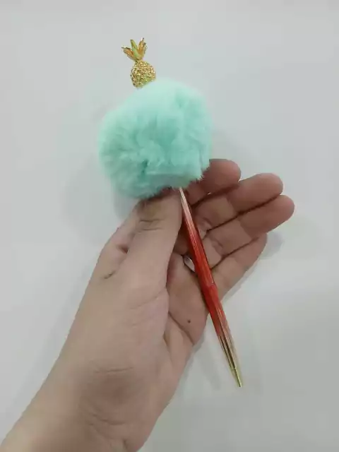 Lapicera de piña-tinta azul-verde agua