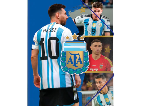 Carpeta Oficio 3 Solapas Mooving - AFA Messi