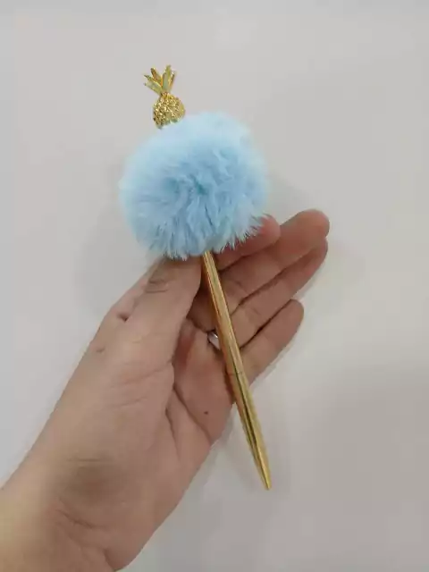 Lapicera de piña-tinta azul-celeste