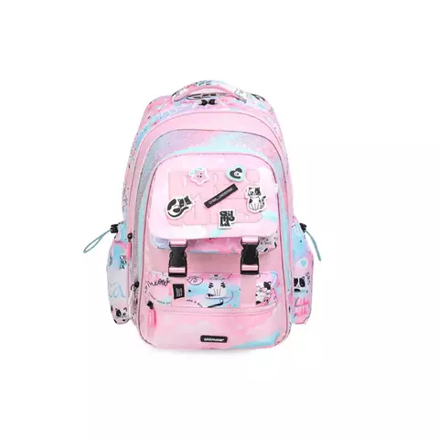 Mochila Custom Espalda 17” CHIMOLA - Cat Pink Aqua
