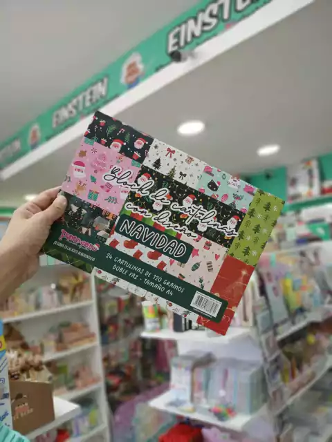 Block de cartulinas diseño de navidad-punto cero