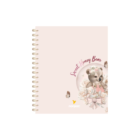 Cuaderno A6 Tapa Dura rayado- Femme -Oso- Norpac