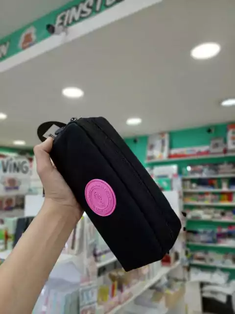 Cartuchera 1 cierre-talbot-negra y rosa