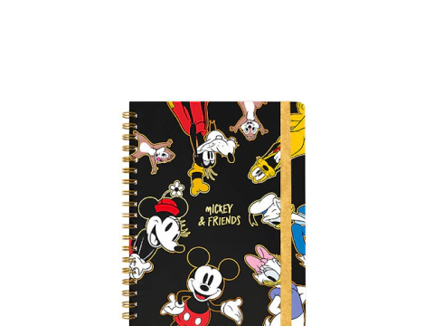 Libreta A5 Mooving - Mickey & Amigos Negro