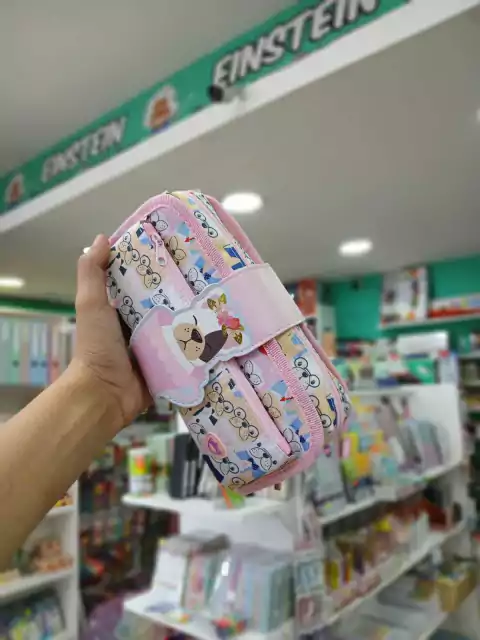 Cartuchera rosa -talbot-perritos