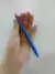 Lapicera de gel secado rapido-writech-azul con naranja