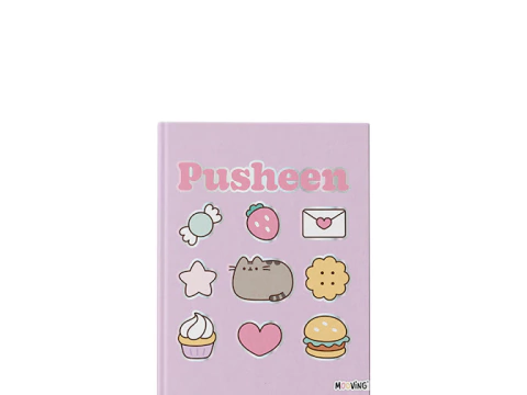Cuaderno 16x21 Tapa Dura Mooving - Pusheen Corazon
