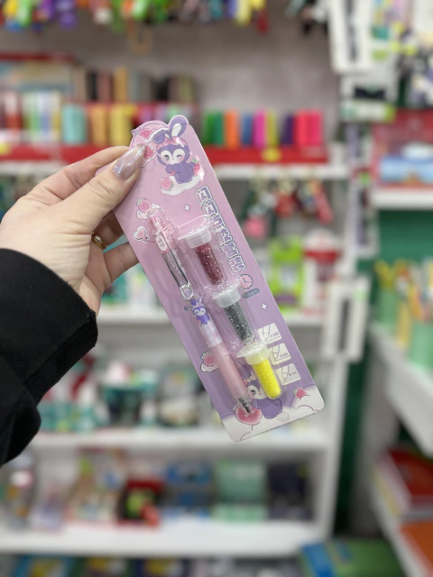 Lapicera de pegamento con brillo (amarillo)