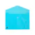 Sobre con broche A4 color pastel Celeste - FW