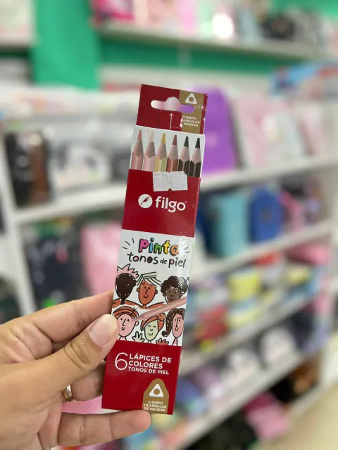 Lápices de Colores Pinto Tonos de Piel - Filgo X6