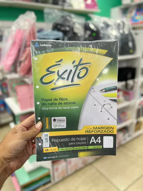 Repuesto de Hojas A4 Cuadriculadas - Éxito