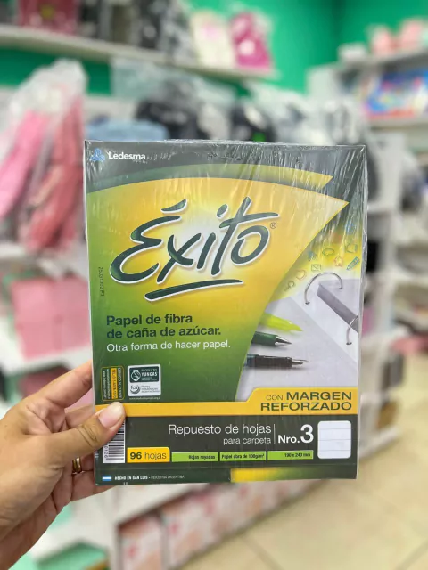 Hojas Rayadas Nro.3 X48 Borde Reforzado - Éxito