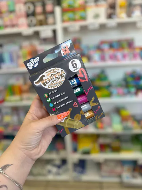 Marcadores Temperas Solidas Metalica X6 - Sifap