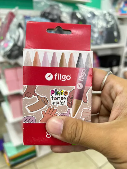 Crayones Escolares Color Piel X8 - Filgo