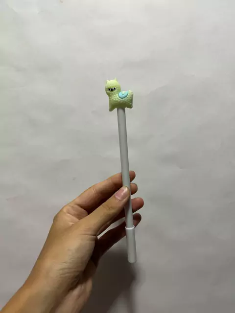 Lapicera Animales- Llama Cute verde