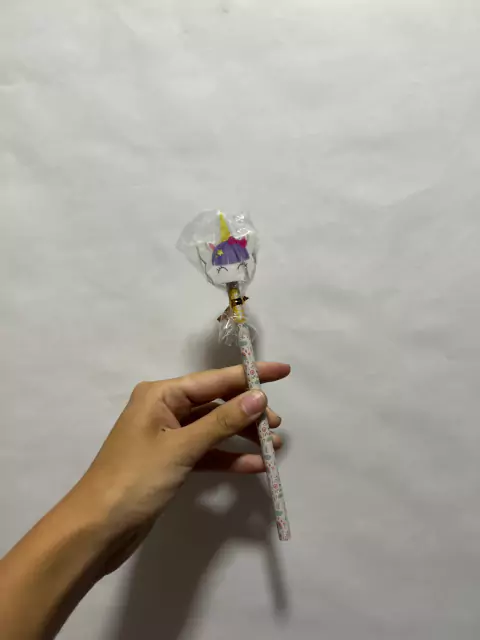 Lápiz Negro con Goma en forma Unicornio- WERO