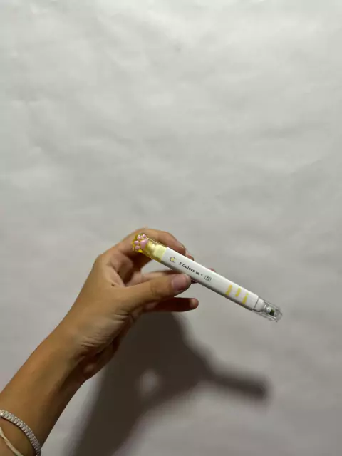 Resaltador Doble Punta - Forma de patita de Gatito-Amarillo