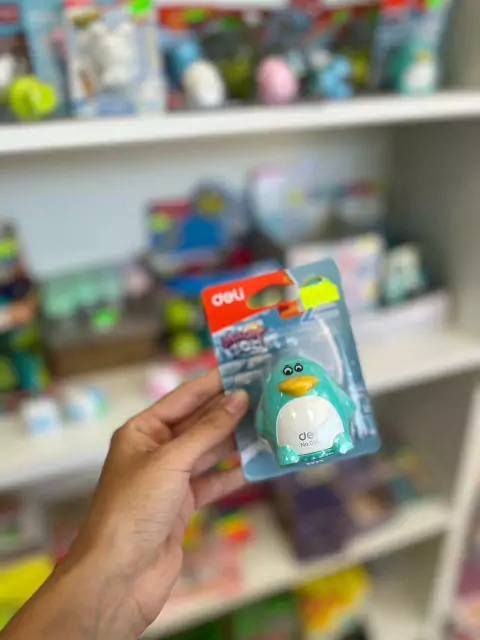 Sacapuntas Pinguino Verde - Deli
