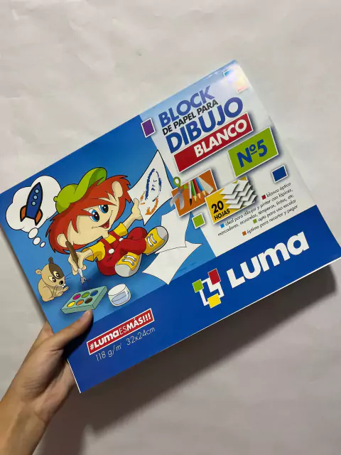 Block de Hojas para Dibujo Nro.5 (Blanco) - Luma