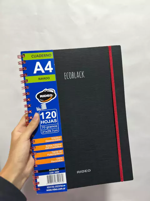 Cuaderno A4 Rayado - Rideo