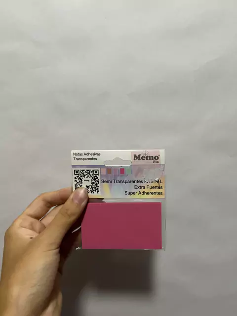 Notas Adhesivas Transparentes (Fucsia Pastel) - Memo Fix