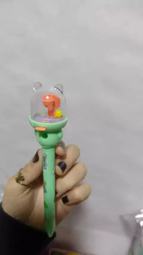 Lapicera Gel pen Baloncesto azul- Osito verde