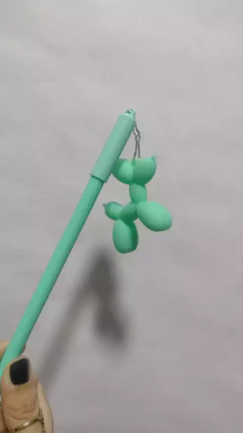 Lapicera Azul- Perrito Globo verde - Yang Yang