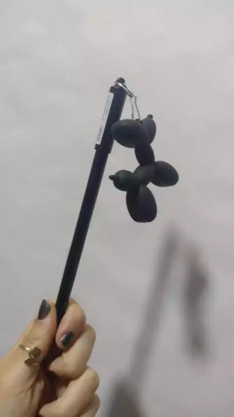 Lapicera Azul- Perrito Globo negro - Yang Yang