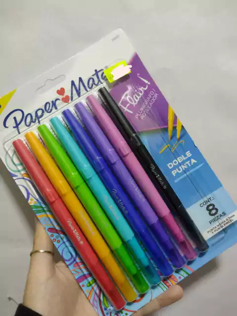 Marcador y Punta Pincel-Paper Mater 8x