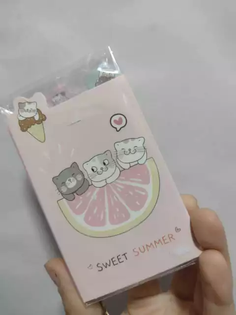 Stick Notes Marker de Gatitos-8 Piezas Diferentes