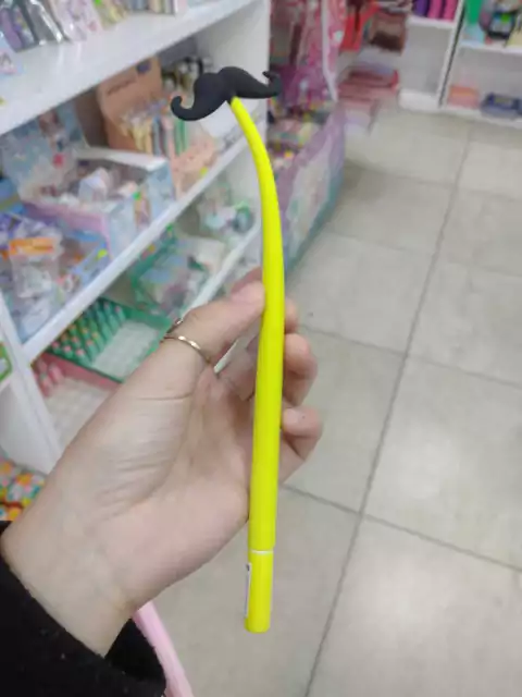 Lapicera azul de Bigote- amarilla
