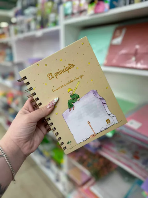 Cuaderno A5 tapa dura el principito - Rozini-color beige