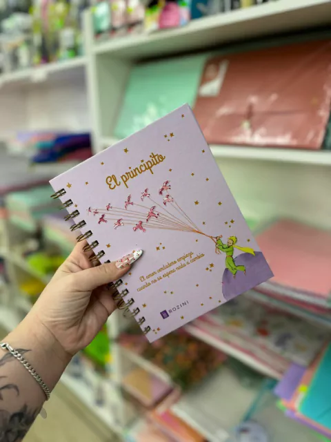 Cuaderno A5 tapa dura el principito - Rozini-color Lila