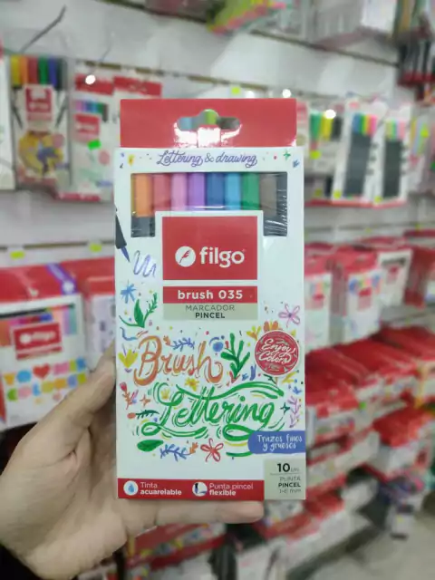 Marcadores pincel brush 035-Lettering -Filgo X10