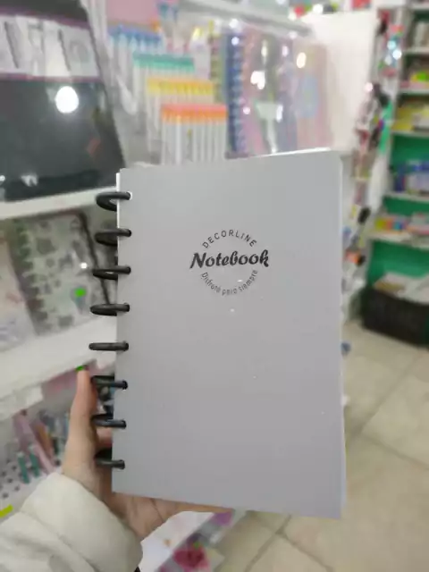 Cuaderno con Sistema de Discos A5 Gris -Decorline