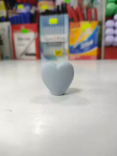 Gomas De Borrar Corazón Punta De Lápiz- Celeste- Brw