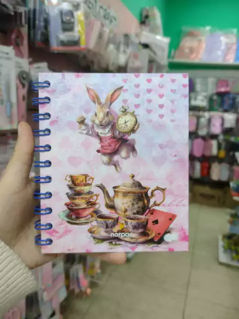Cuaderno A6 Tapa Dura rayado-Alicia- Conejo - Norpac
