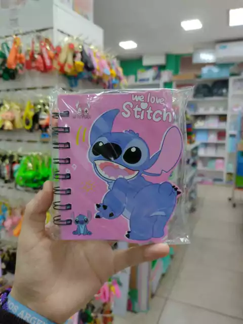 Libreta Stitch we love -A6 - Rosa