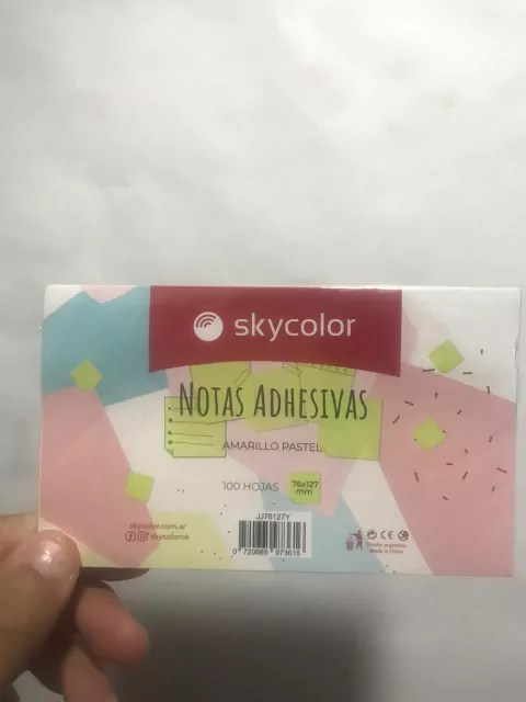 Notas Adhesivas 76x127-amarillo pastel-skycolor