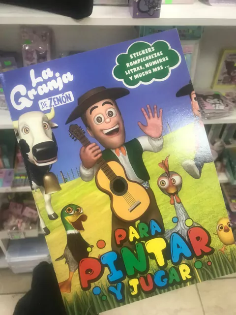 librito para colorear y jugar de la granja de zenon