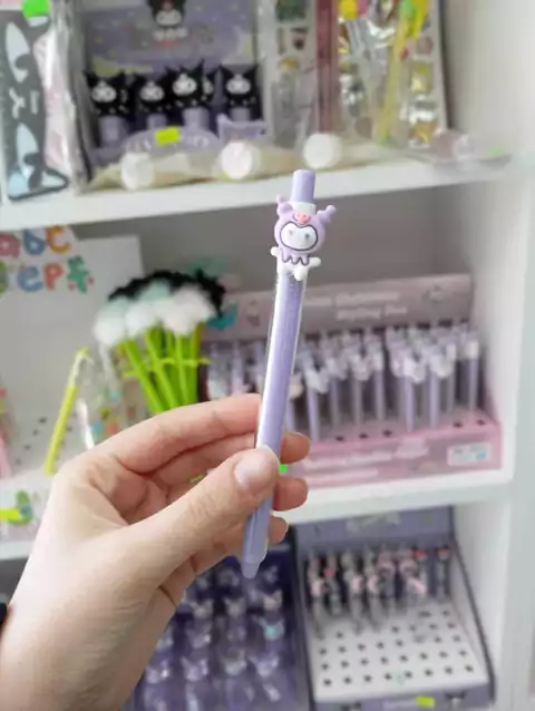 lapicera retractil kuromi-lila
