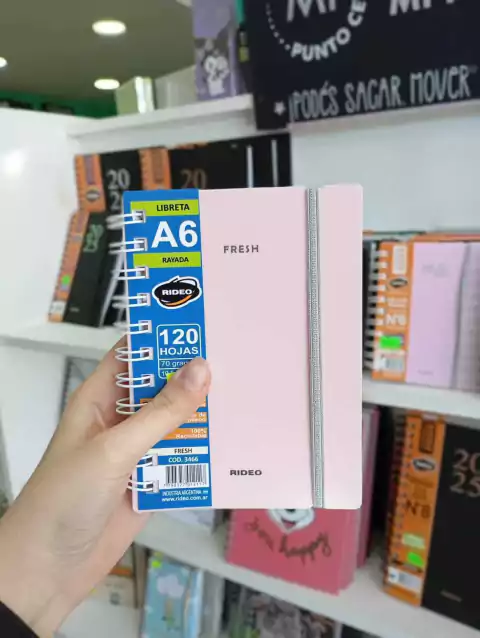 Cuaderno A6 Rayado Fresh - Rideo - Salmon
