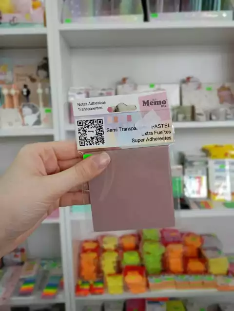 Notas Adhesivas Transparentes (Beige Pastel) - Memo Fix 75x75