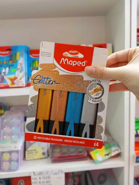 Resaltadores con Glitter Metalizados- Maped X4