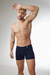 Boxer Hombre Algodón Lycra Liso (23101 BLUO)