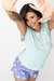 Pijama Dama Juvenil Remera C/Short Estampado (11719 SO PINK) - Monimar Express