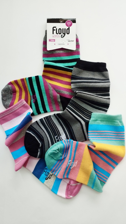 Media Dama Casual Rayada Algodón Lycra (4 FLOYD) - comprar online