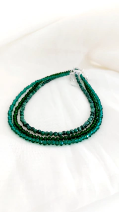 Collar de cristales de roca (verde oscuro) en internet